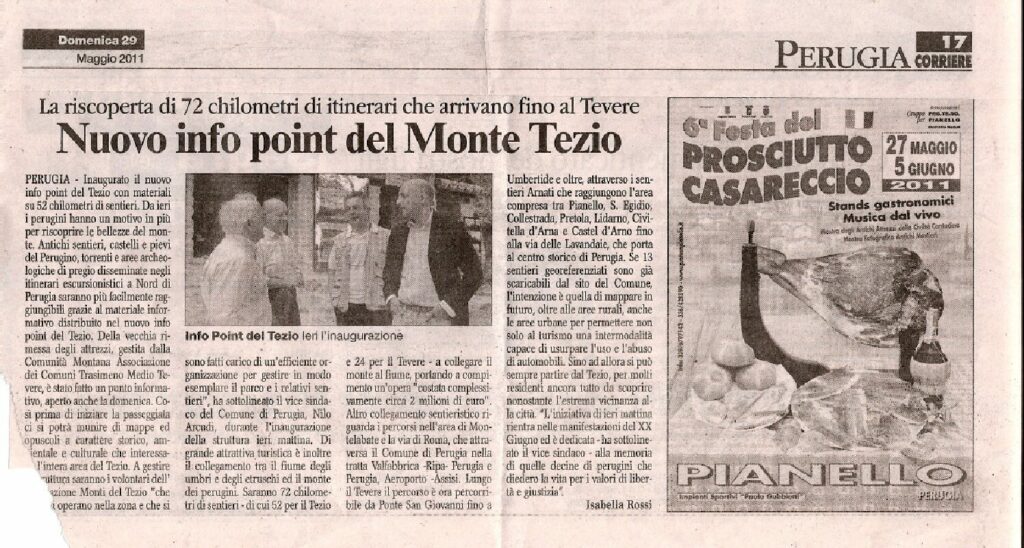 thumbnail of 29.05.2011 Corriere dell’Umbria – Nuovo Info Point del Monte Tezio