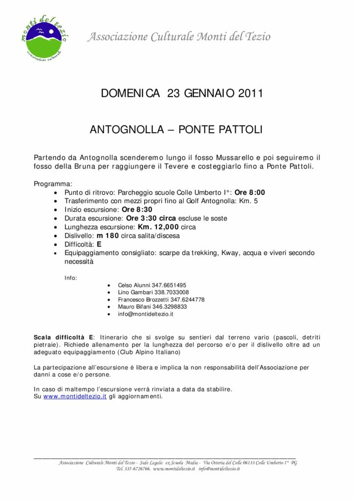 thumbnail of Antognolla – Ponte Pattoli – Quattro passi in compagnia del Tevere