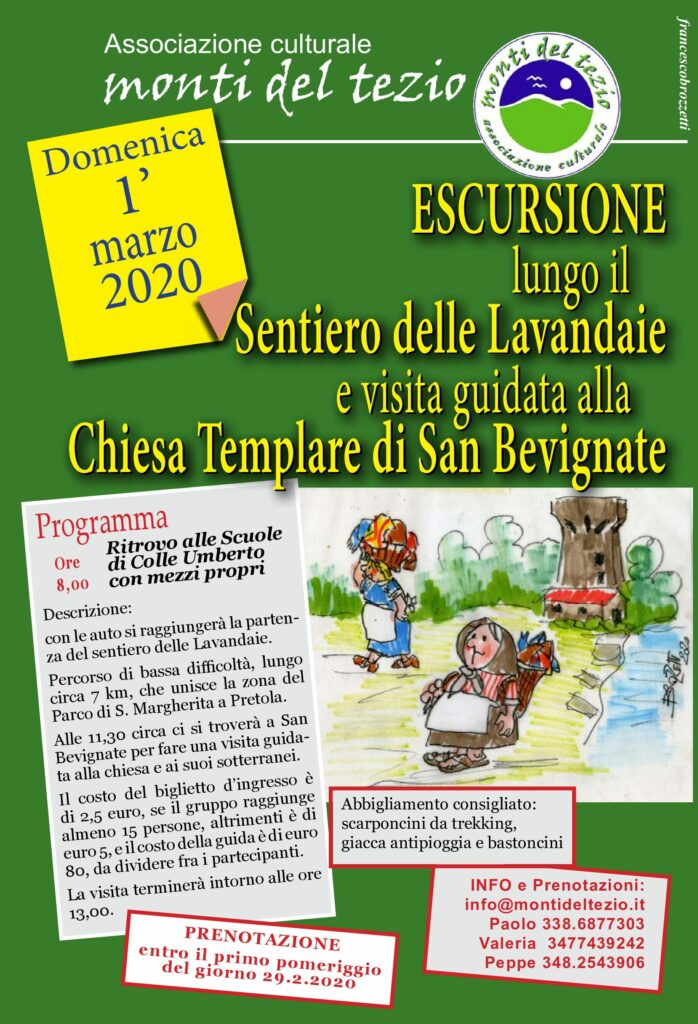 thumbnail of Il Sentiero delle Lavandaie e la Chiesa Templare di San Bevignate – domenica 1 marzo 2020