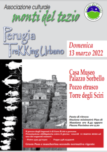 PERUGIA – TREKKING URBANO Domenica 13 marzo 2022 