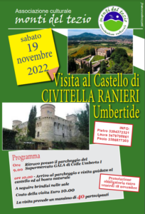 Visita al Castello di Civitella Ranieri a Umbertide – sabato 19 novembre 2022